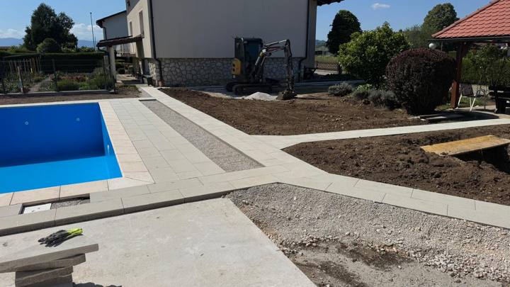 Outdoor area after completion