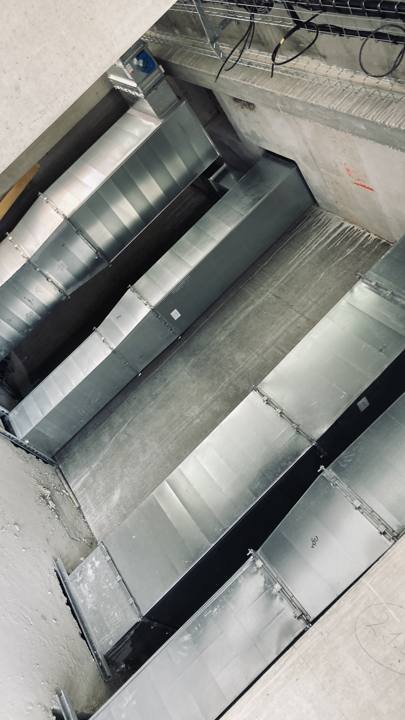 Rectangular ducts with fittings