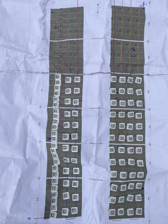 Layout plan with module serial numbers