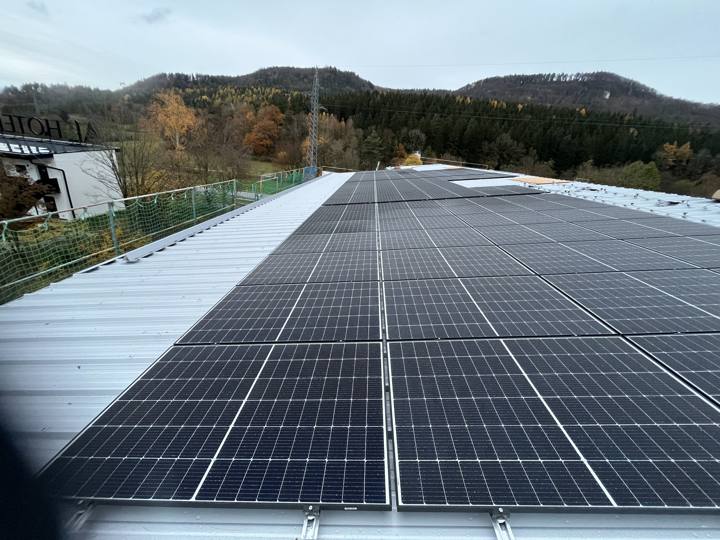 PV system on an industrial roof