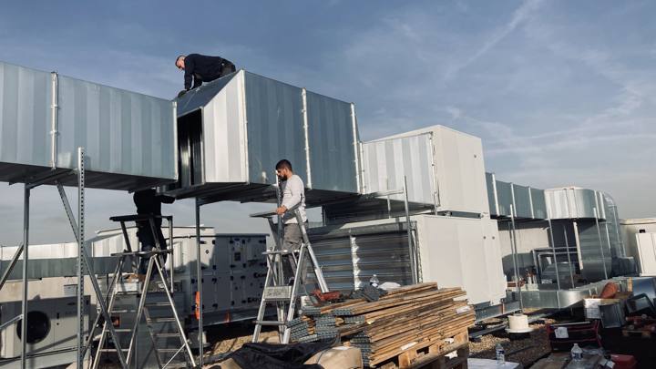 Rooftop ventilation plant